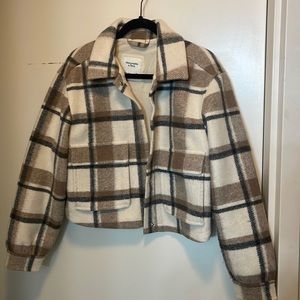 Cropped plaid jacket